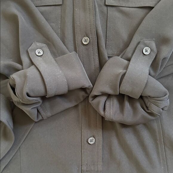 Jones New York Black Shirt Utility Dress size 4 Stretch - Picture 3 of 5